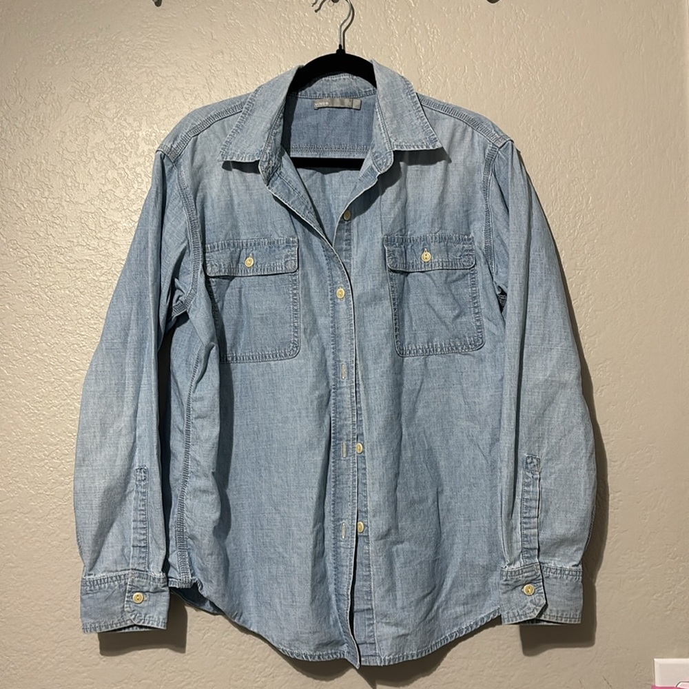 VINCE Cotton Chambray button down